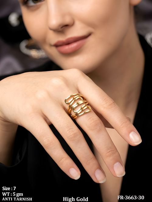 Multi-Loop Layered Adjustable Ring for Women