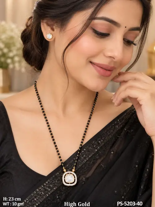 Square Stone-Studded Mangalsutra