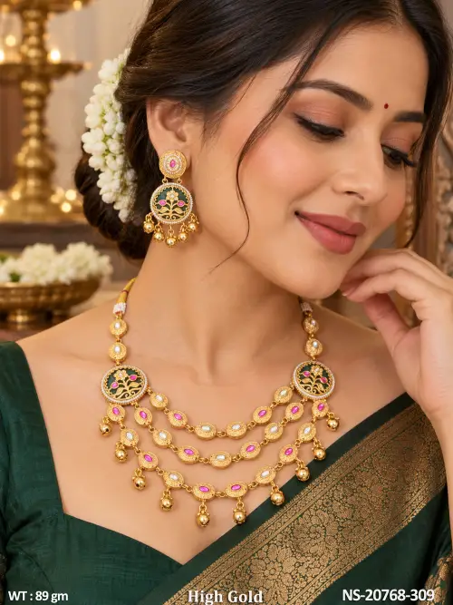 Royal Layered Necklace Set for Women