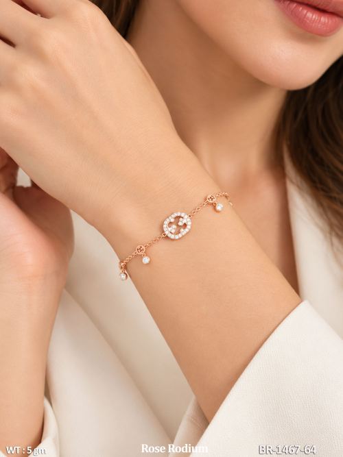Rose Finish AD Bracelet for Women