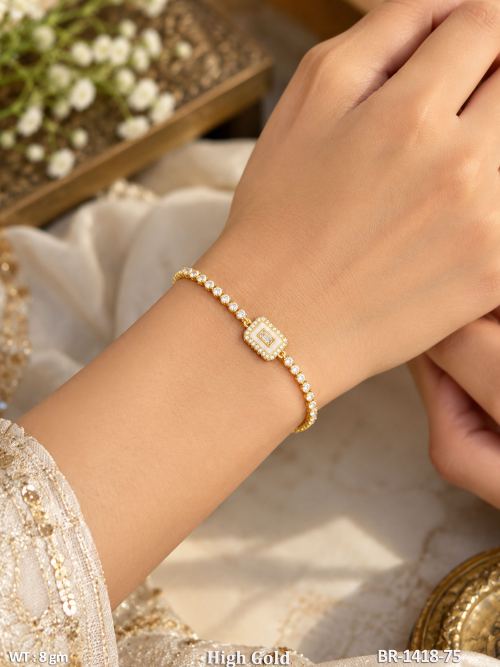 White Bracelet with CZ Stones — video