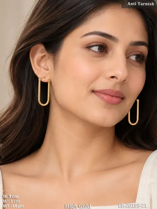 Rectangular Hoops for Women