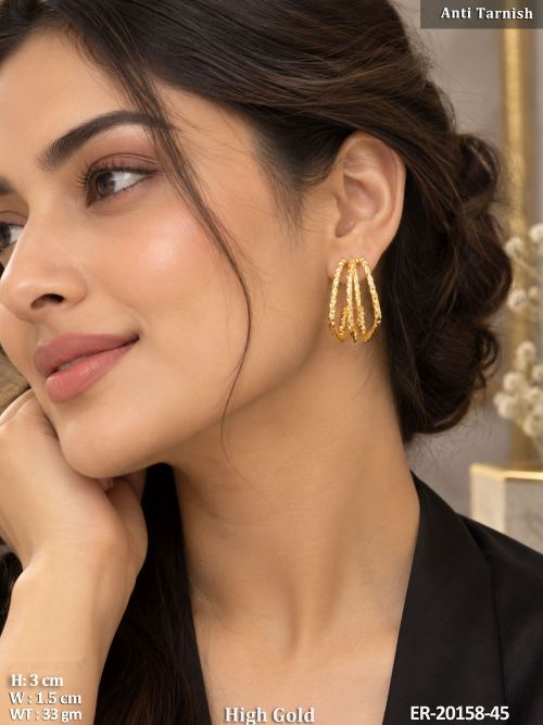 Triple Strand Textured Hoop Earrings Set of 3 — video