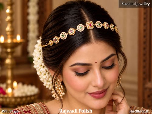 Rajwadi Finish Stone-Studded Hair Accessory for Women — video