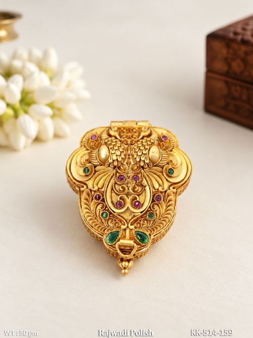 Stone-Studded Royal Sindoor Dabbi