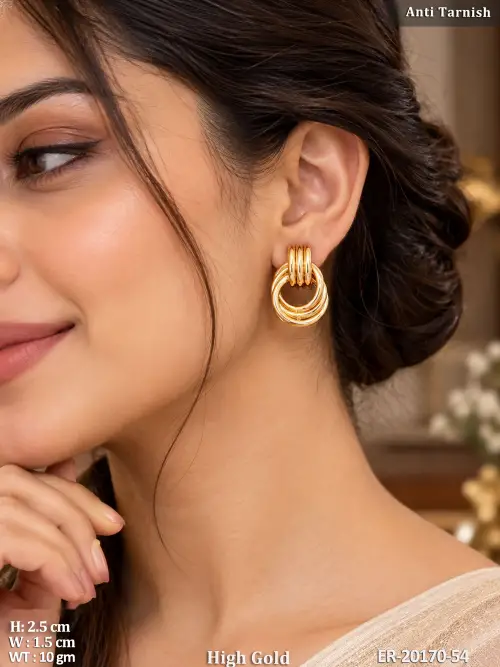 Round Drop Earrings for Women