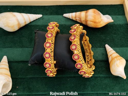 South Indian Bangles in Rajwadi Finish Set of 2