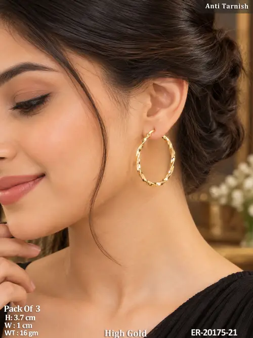 Stylish High Gold Anti Tarnish Earrings — video