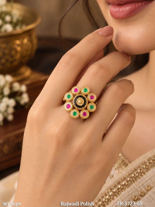 Antique Stone-Studded Ring