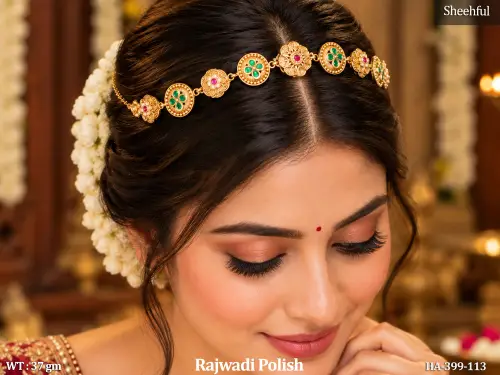 Sheehful Floral Rajwadi Polish Hair Accessory — video