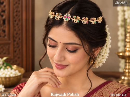 Elephant Stone-Studded Hair Accessory for Women — video