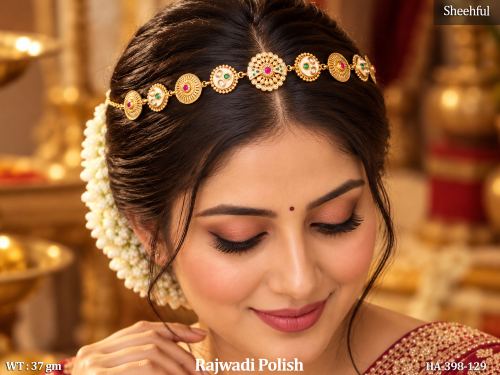 Hair Accessory with Stone Work in Rajwadi Finish — video